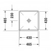 Duravit Starck 3 - Vstavané umývadlo 430x430 mm, biela 0305430000