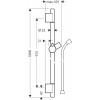 Hansgrohe Unica - S Puro sprchová tyč 900 mm so sprchovou hadicou Isiflex 1600 mm, chróm 28631000