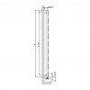 Cordivari Celine - Radiátor 1163x500 mm, leštená nerez 3551730130101