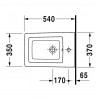 Duravit 2nd floor - Závesný bidet 540x370 mm s prepadom, biela 2254150000