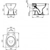 Ideal Standard Eurovit - Stacionárne WC/výlevka, biela W333101